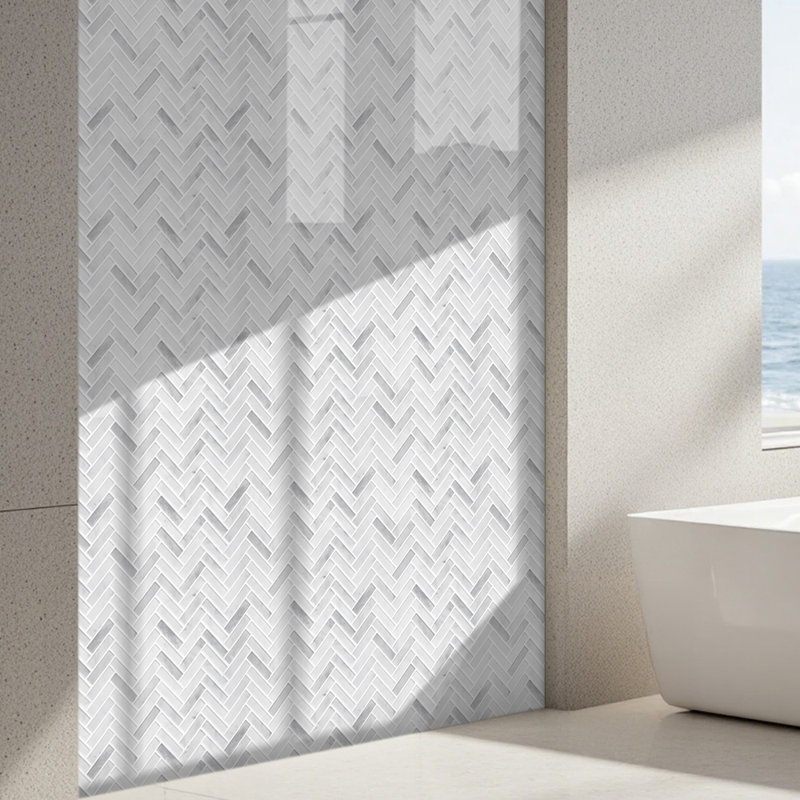 10Pcs Self-Adhesive Wall Tile Stickers, White