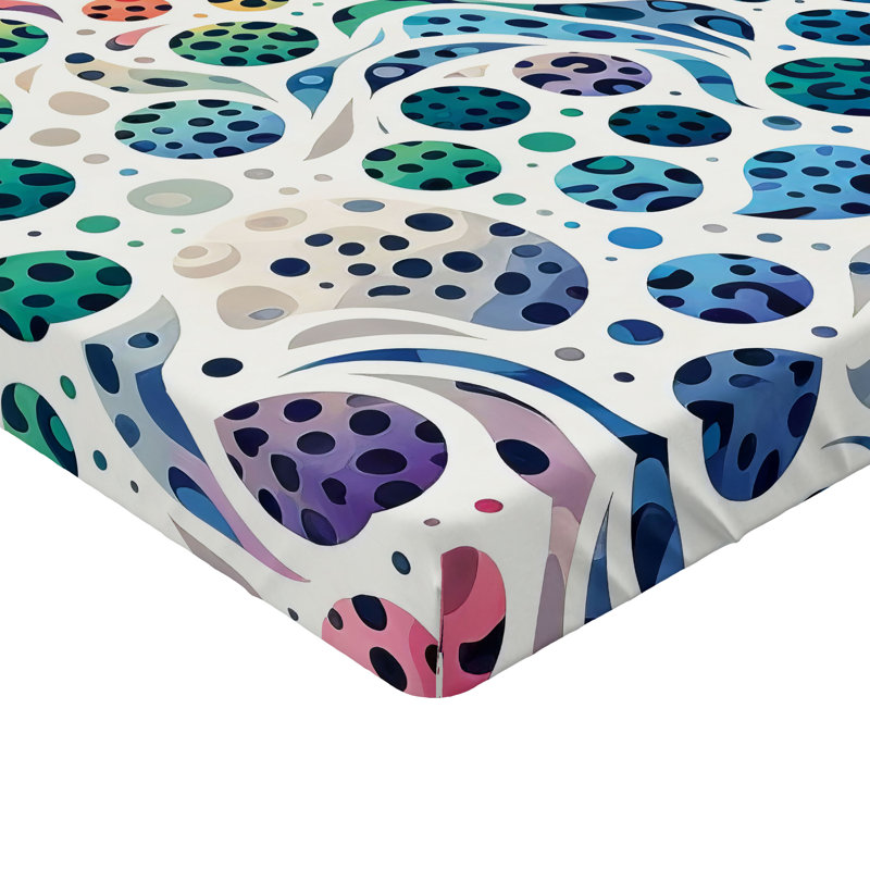 Drap-housse imprimé léopard Ambesonne_ Pois multicolores, Simple TG