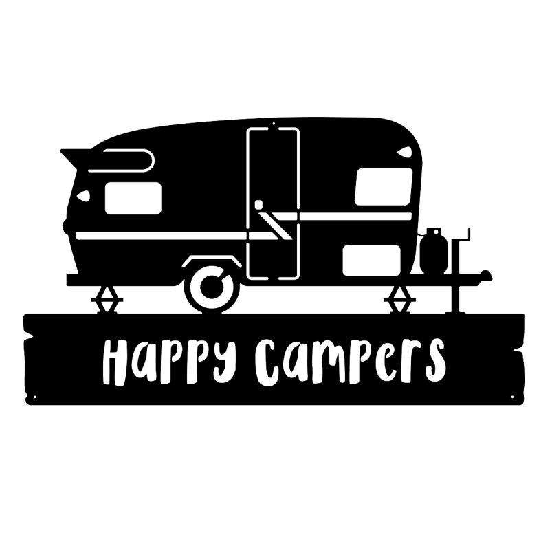 Happy Campers Wall Décor, 16" H x 10" W x 0.06" D