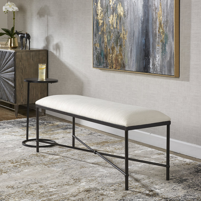 Avenham Small Bench, Black, Black, 20" H x 50" W x 16"D