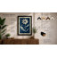 Pale Bloom on Navy Botanical - Framed Print-255839365-255839371