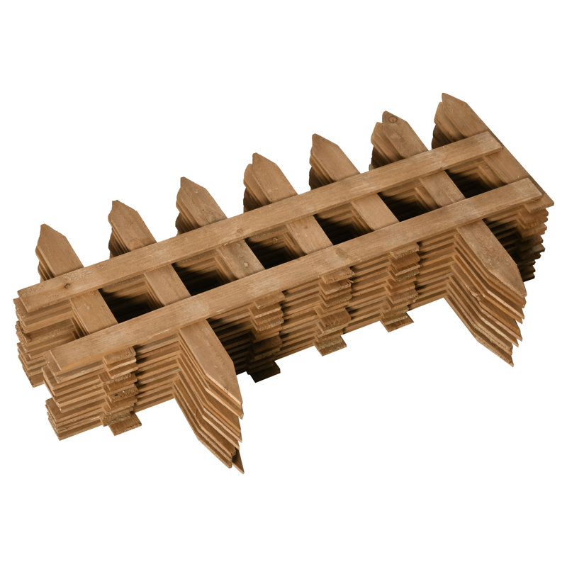 Riona 34cm H x 60cm W Wood Lawn Edging