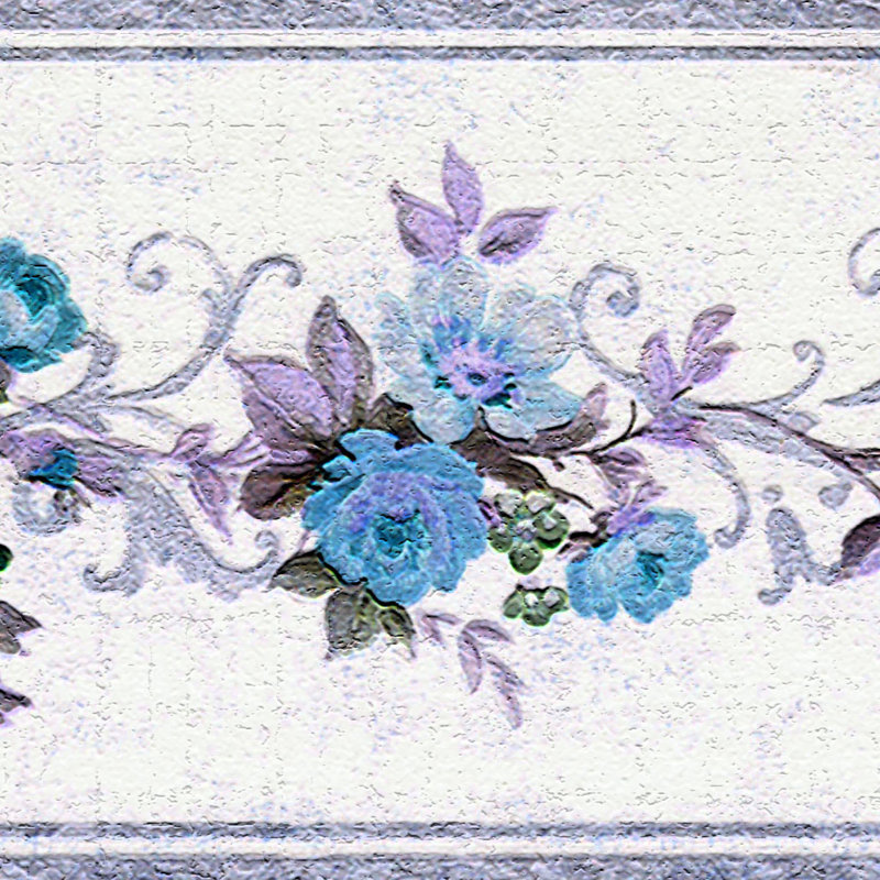 Bordure de papier peint à peindre L 15 pi x l 7 po Flowers on Vines
