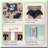 30ft Navy Blue Gold White Glitter Paper Triangle Banner Set