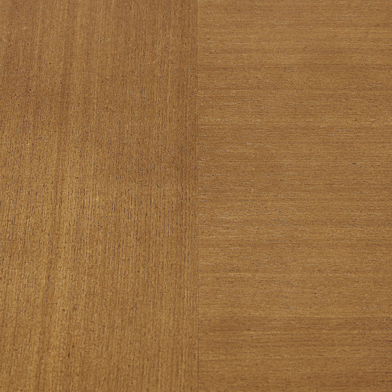 Table de salle à manger ronde de 44 po de diamètre - Placage de bois de pacanier avec motif de grain retourné unique, base ouverte en X, sièges 4-6