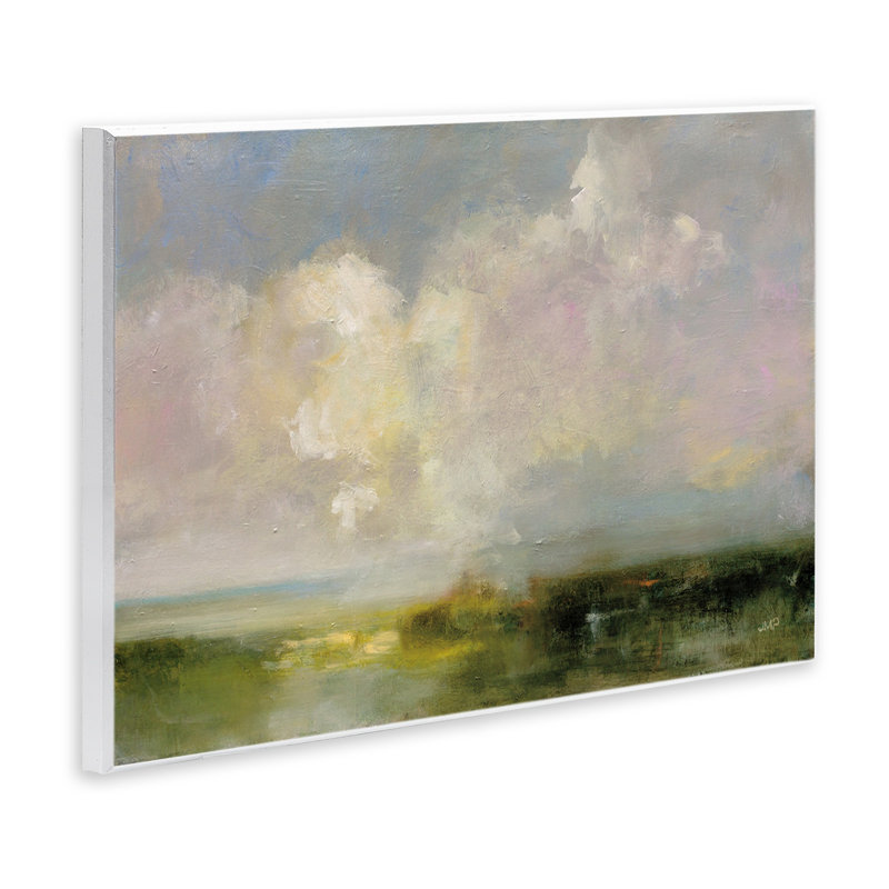 Az-797-Peinture abstraite de nuages en bois, H 10 po x l 15 po x P 0,5 po