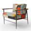 Fauteuil d'appoint rembourré Serendipity Mid-Century Geometrics I-1488020159