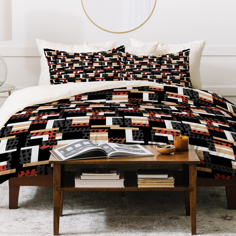 Ensemble de housse de couette neutre Gabriela Fuente Geo, Grand