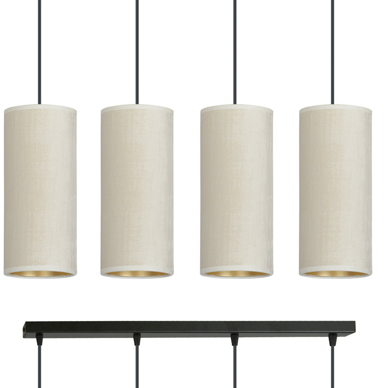 Ealidh 4 - Light Steel Kitchen Island Pendant, White