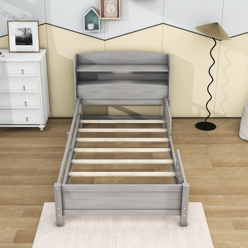 Incera Low Profile Standard Bed, Twin, Antique Gray