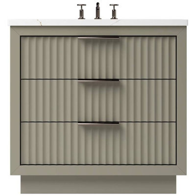 Meuble-lavabo simple à trois tiroirs Lecrieú