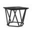 Side Table Set 2 pcs Engineered Wood and Steel Living Room Furniture-1407721757