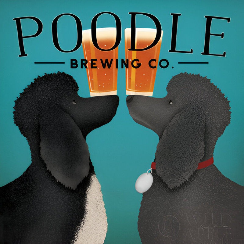 «Double Poodle Brewing Co» par Ryan Fowler, reproduction d'art sur toile tendue, H 12 po x l 12 po