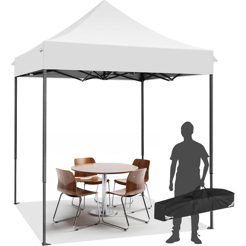 3 x 3m Steel Canopy, White