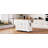 54-Inch Large Kitchen Island With Rubber Wood Drop Leaf, Rolling Storage Cart With 4 Doors, 3 Drawers & Lockable Wheels-457430910