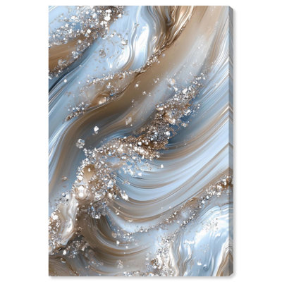 Crystal Ice Storm Canvas Elegant Abstracts by