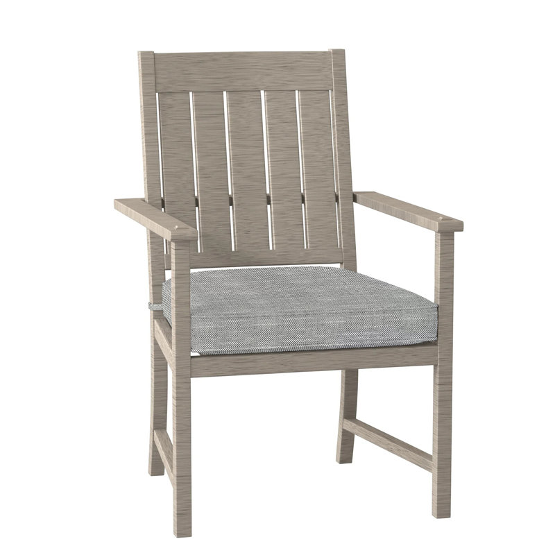 Croquet Patio Dining Armchair with Cushions, Oyster, Rollo Silver, Welt