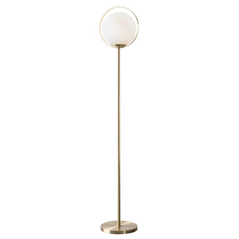 Lampe sur pied en verre givré Halo