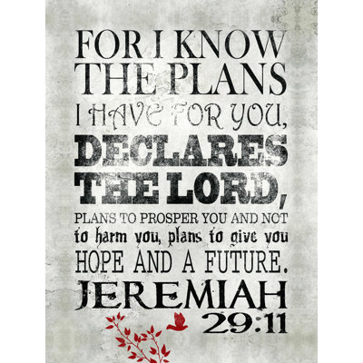 «Plans I Have for You», art textuel sur toile tendue