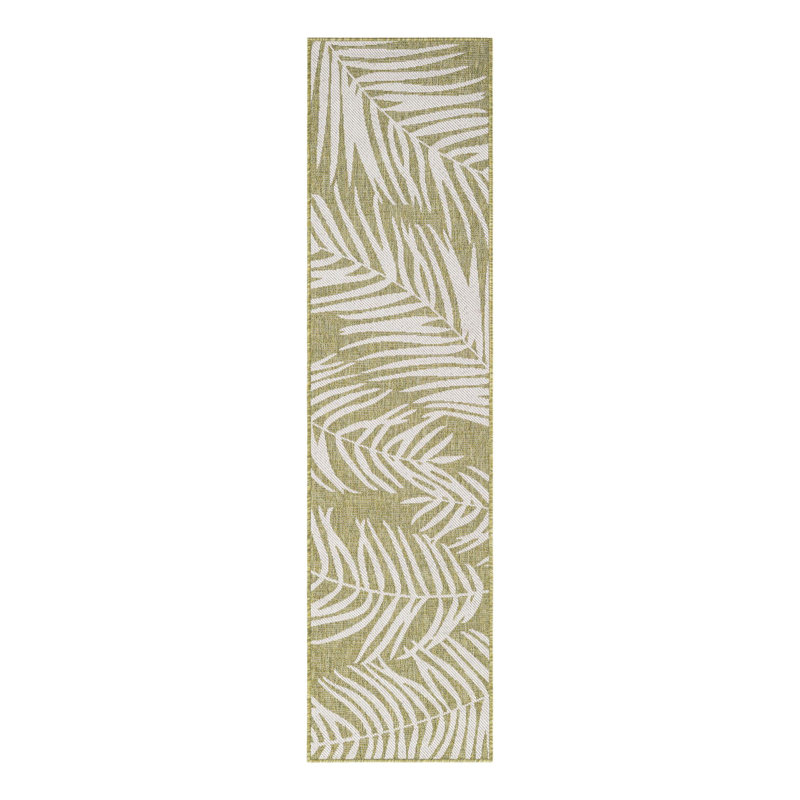 Amanda Floral Green/Ivory Indoor / Outdoor Area Rug, Runner 2' x 8'