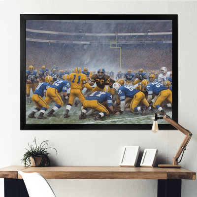 «Blue Sporting Football Game» - Art mural de football sportif