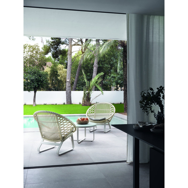 Ketillogh 2 - Person Patio Dining Set with Round Table , Cushions Included