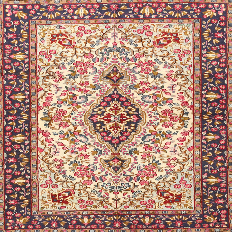 Tapis oriental beige, Carré 5 pi