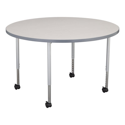 Structure Series 46" Adjustable Height Circular Activity Table with Casters