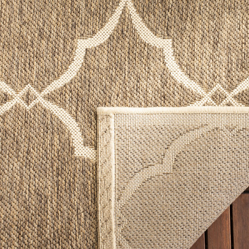 Bascom Geometric Hand Woven Indoor / Outdoor Area Rug, Rectangle 122 x 183 cm