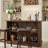 63-Inch Home Bar Unit Wine Bar Table With 2-Tier Storage Shelves And Footrest For Home Pub-123298105