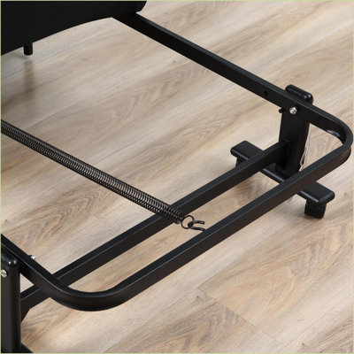 Lit pliant avec matelas 3,25 po, dossier réglable Rollaway Lits | Gris foncé | Structure en acier