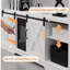Meuble télé blanc avec porte coulissante et rangement pour grange 65 po + blanc