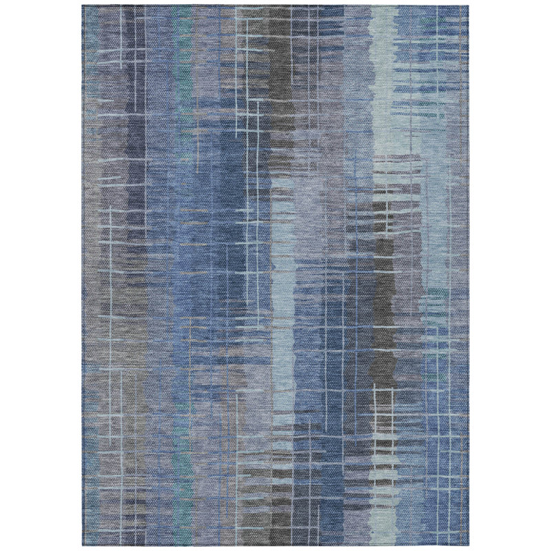 Machine Washable Indoor/Outdoor Millner ACN2261 Stripes Rug, Rectangle 2'6" x 3'10"