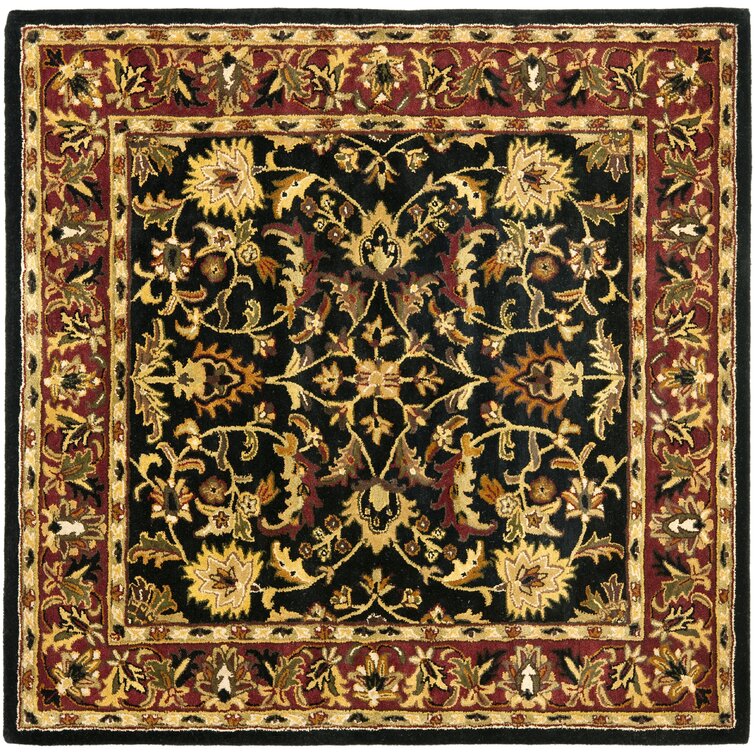 Hand & Charlton Wayfair Black/Red/Green/Gold Home® Tufted | Reviews Cranmore Wool Rug
