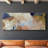 Apricot Navy Swirl II- Gallery Wrapped Canvas -Ready to Hang-107468373