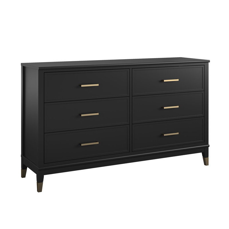 Chest of 6 Drawers, Black