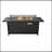 57 In Propane Fire Pit Table, 50000BTU, Retangular Outdoor Gas Fire Pit Table, Firepit Table With Lid & Wind Guard, ETL Certification, For Garden Backyard Deck Patio Camping Party-113988201