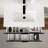 Bathroom Vanity Cabinet with Sink Black Wall Mounted Bathroom Vanities with Ceramic Sink Floating Fluted Sink Vanity with Drawers,Modern-193303902