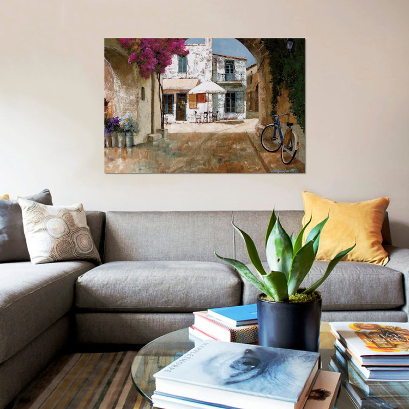 « ramassage des fleurs », reproduction sur toile, H 18 po x l 26 po x P 1,5 po, Toile avec cadre noir, Pas de tapis