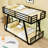 Metal Bunk Bed with Dual Ladders and Reinforced Stability-1531726537