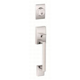 Century Handle with Double Cylinder Deadbolt and Orbit Door Knob and Rosette