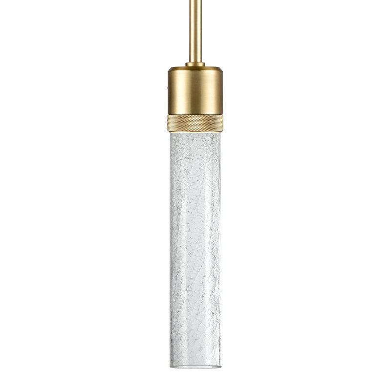 Zigrina Pendant, 65.13" H x 2.75" W x 2.75" D, Aged Brass
