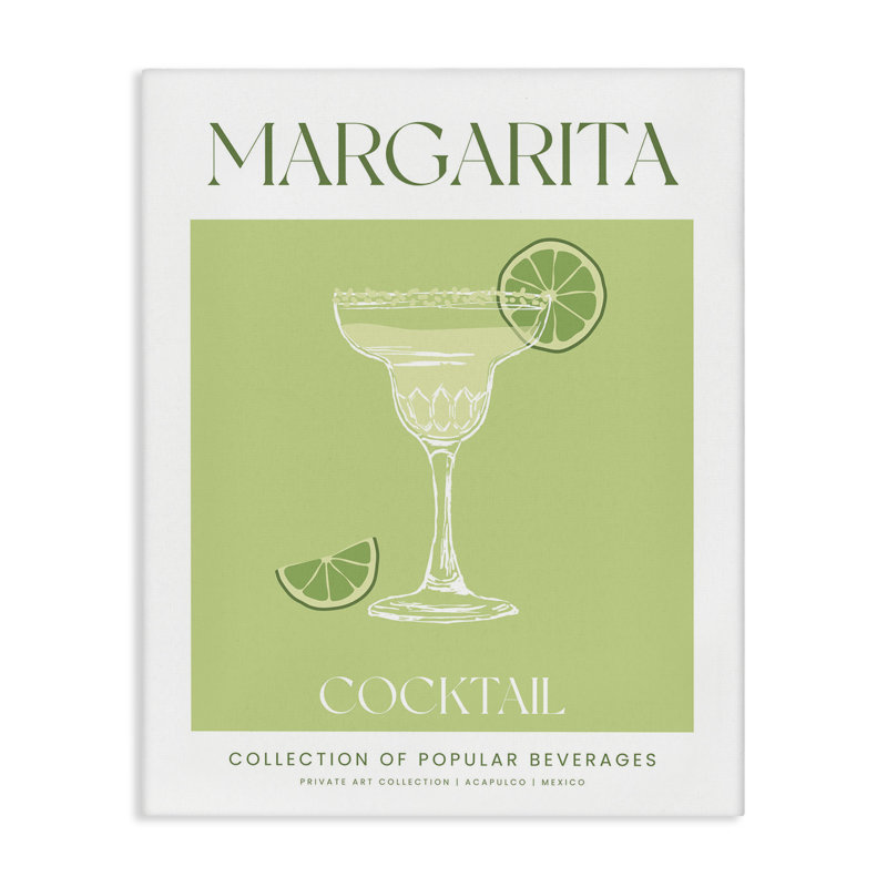 Art mural sur toile Minimal Margarita, H 20 po x l 16 po