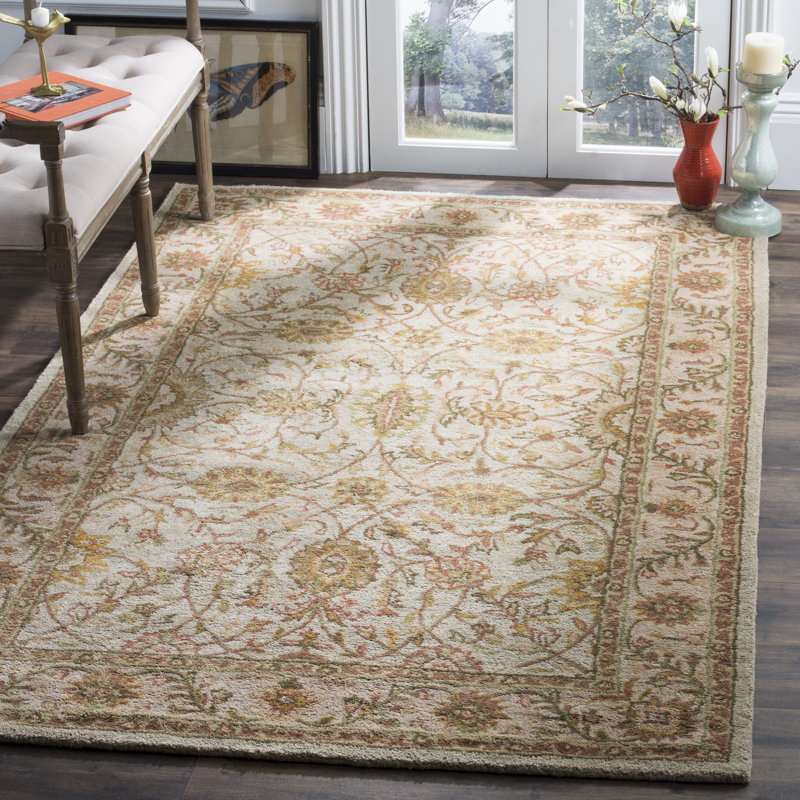 Tapis oriental en laine touffeté à la main Dunbar, Rectangle 4 pi x 6 pi