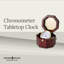 Weather and Maritime Traditional Analog Quartz Alarm Tabletop Clock in Glossy Rosewood