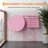 3 Piece Foldable Patio Bistro Set, Outdoor/Indoor Metal Table and Chairs Furniture, Compact Round Table with 2 Folding Chairs for Balcony, Porch, Deck, Garden, Apartment, Small Space, Pink-128973786