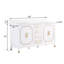 Meuble-lavabo autoportant en bois massif H 35 po x l 60 po Kalayla avec comptoir en quartz Carrera résistant aux taches et lavabo double-900981688