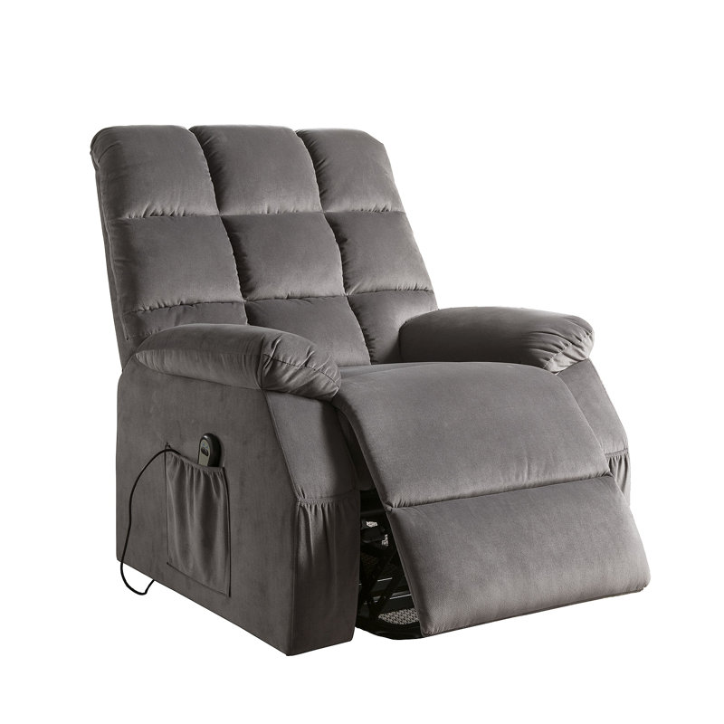 Fauteuil inclinable gris Power Lift avec massage