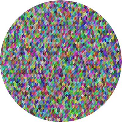 Tapis abstrait rouge / vert / bleu