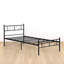 Adrina Minimalist Black Metal Bed Frame With Heart Scroll Design-1450832894